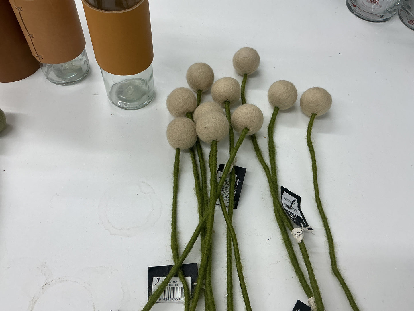 Beige. Flower Ball Lg