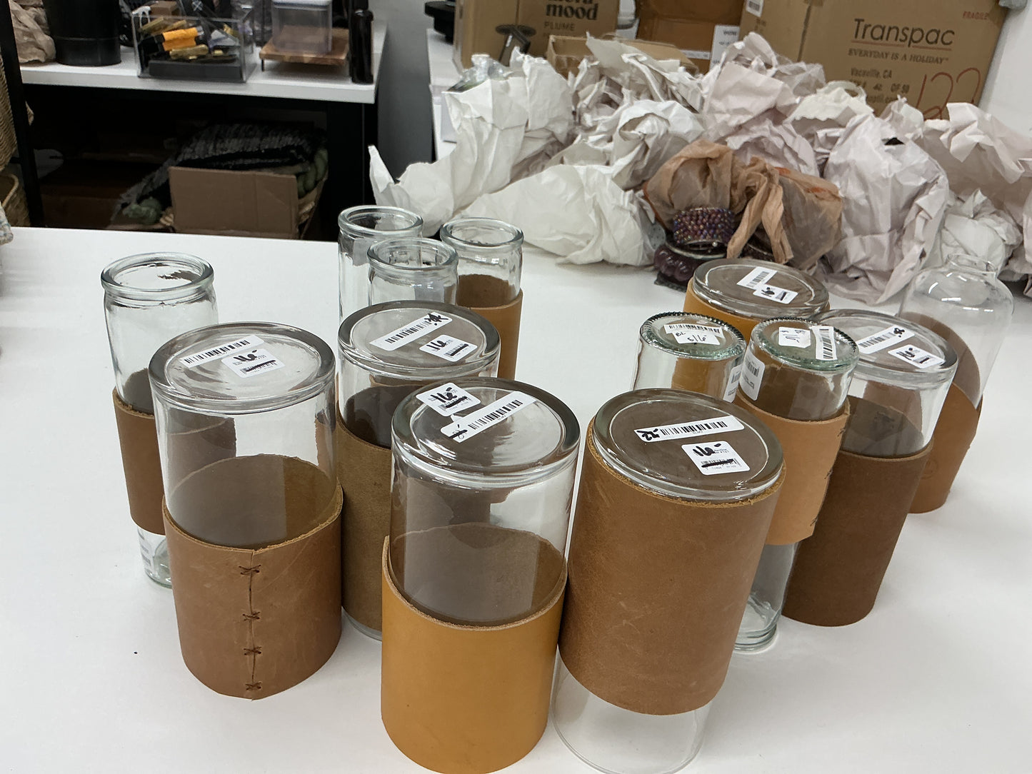 Leather Vases Assorted Sizes