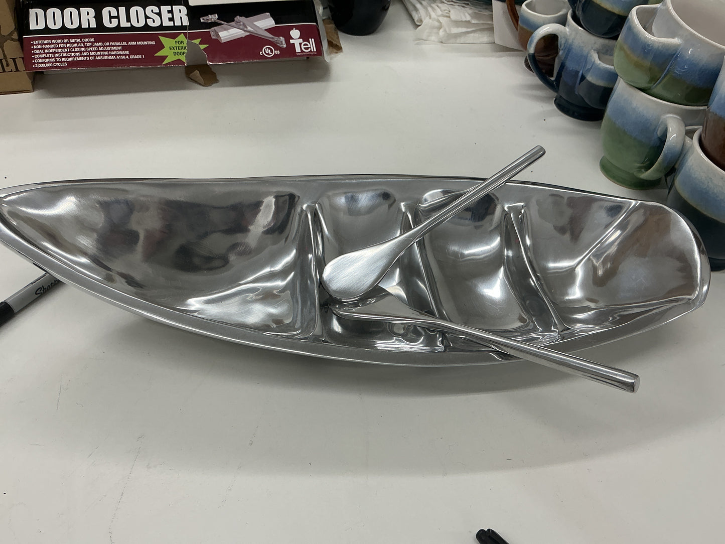 Boat Platter & 2 Oars