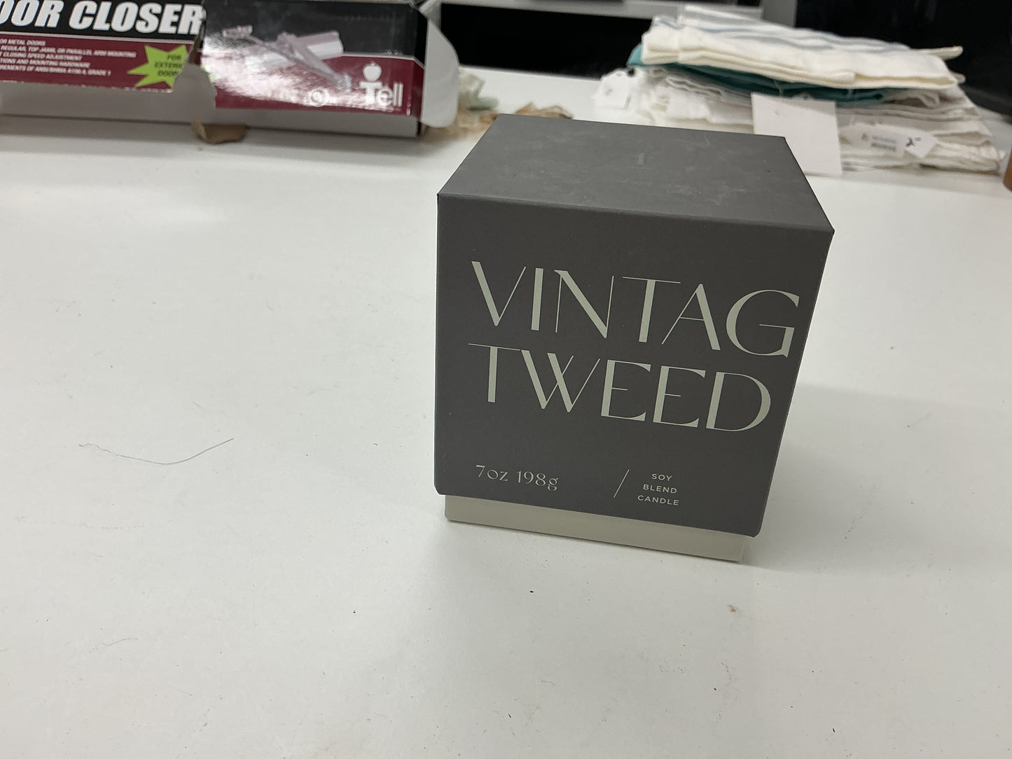Vintage tweed Candle