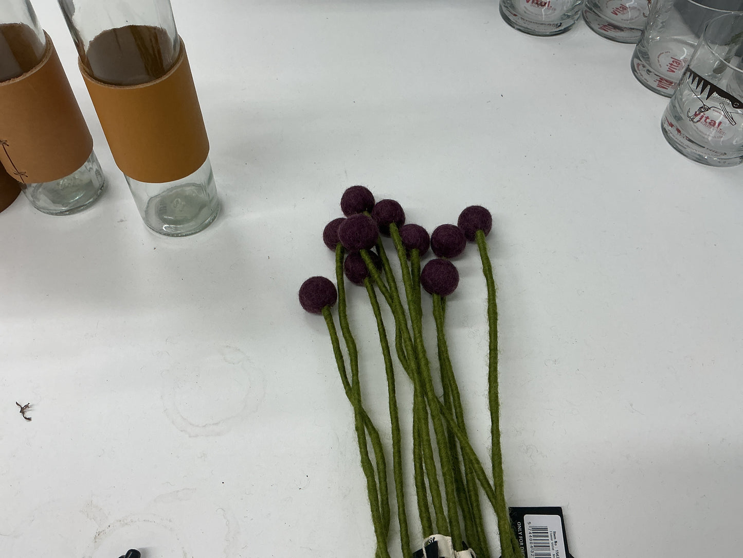 Felted Violet Flower Sm
