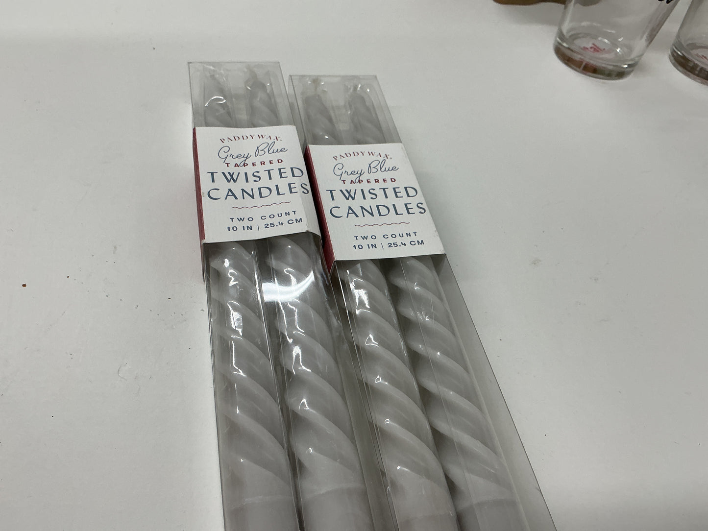 Twisted candle gray blue