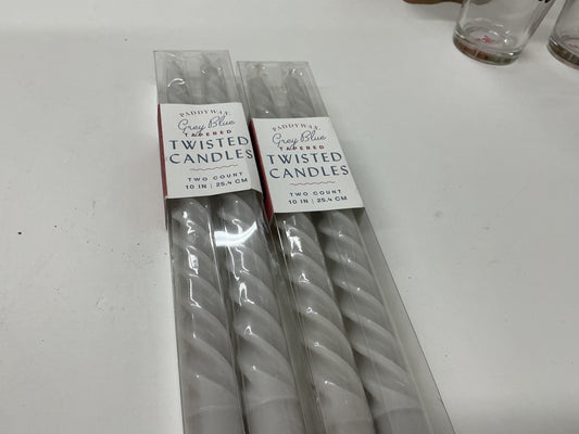 Twisted candle gray blue