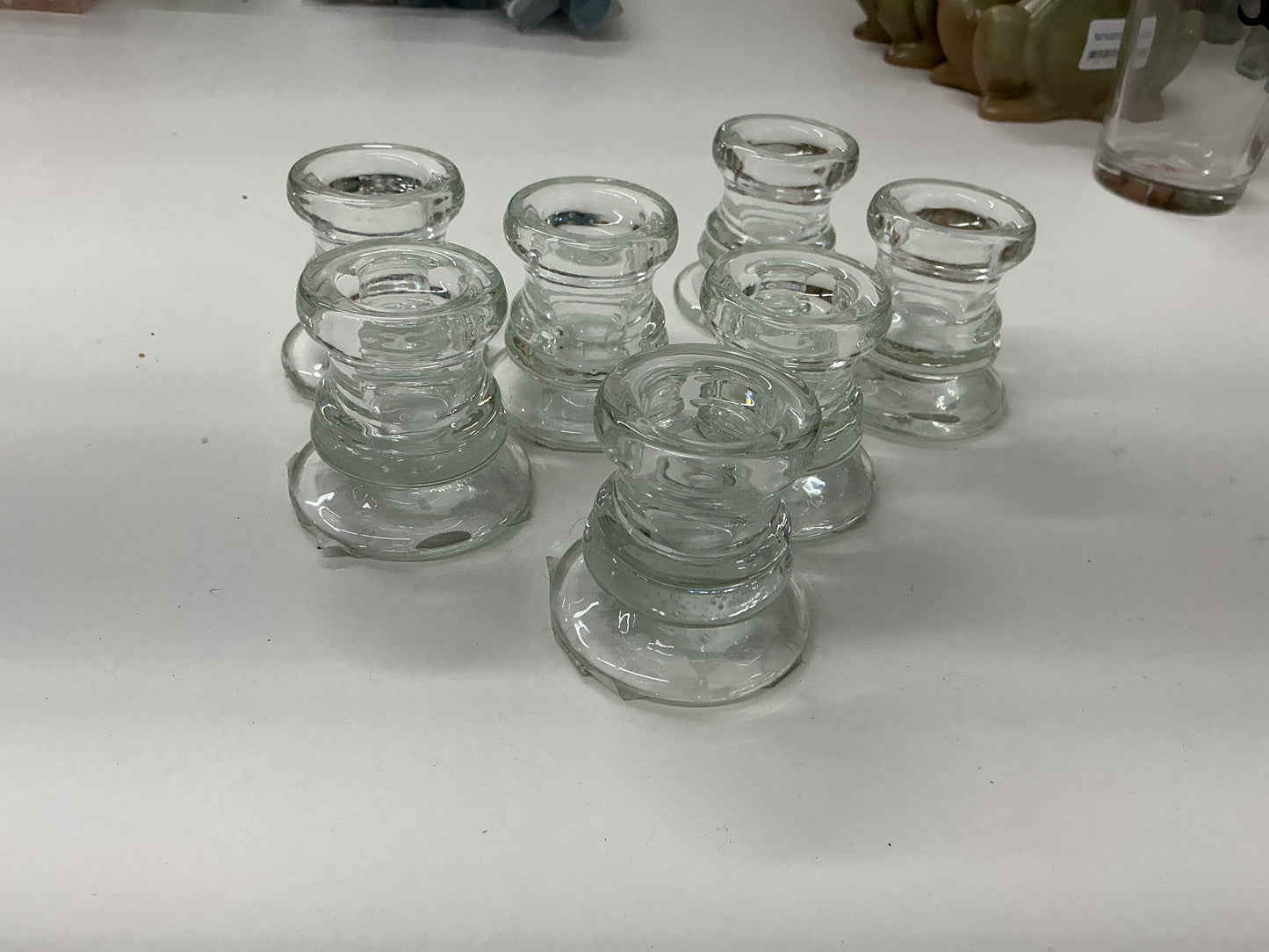 Clear Glass Candle Holder