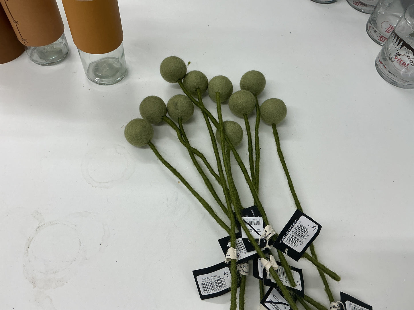 Green Flower Ball Lg