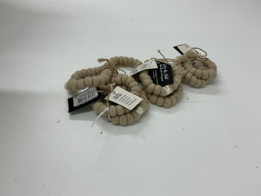 Felted Napkin Rings Beige